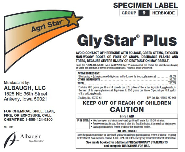 Gly Star Plus Herbicide (2.5 Gallons)- by Albaugh, Glyphosate Concentrate (41%) Herbicide with Surfactant