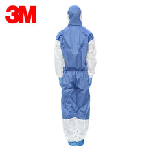 3M 4535 Chemical Coveralls Hooded Protective Elastic Waist Clothing Against Dry Particles/Chemical Splash