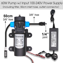 60W Self-Priming Pump Garden Drip Irrigation System Timing Power Supply 5-30M Mist Spray