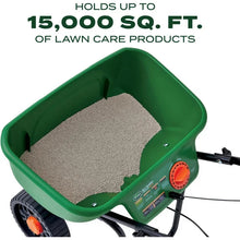 Turf Builder EdgeGuard DLX Broadcast Spreader for Seed, Fertilizer, Salt,Melt, Holds up to 15,000 sq.ft. Product