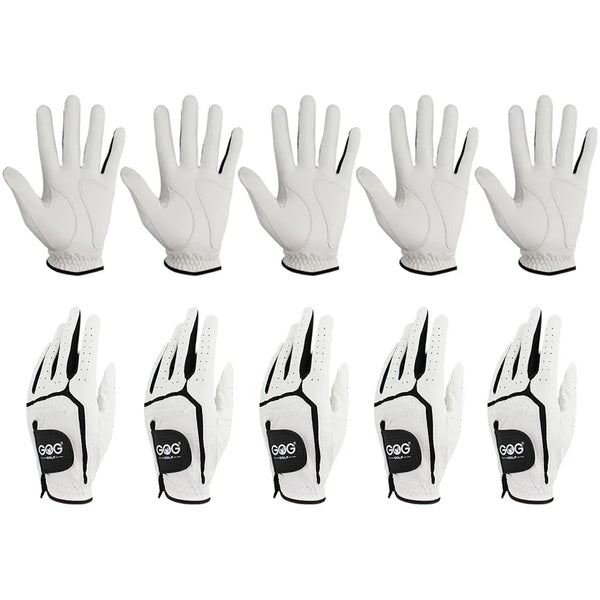 Pack 10 Pcs Golf Gloves Men Left Hand Sheepskin Leather Non Slip Micro Soft Breathable Comfortable Golf Glove with Packaging