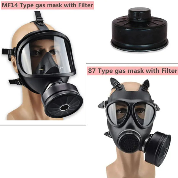 MF14/87 Type Gas Mask Full Face Masks Classic Chemical Respirator Self-Priming Filter Stimulation Nuclear Pollution Protection